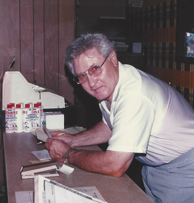 David Geehring at Cash Register